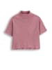 Coccodrillo Geripptes T-Shirt mit kurzen Ärmeln in gedämpftes Rosa