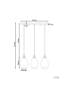 Beliani Pendelleuchten COOSA in Transparent/Schwarz - (W) 84 x (H) 119 x (L) 20 cm