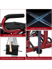 COSTWAY Rollator faltbar und leicht mit Sitz in Rot