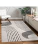 KADIMA DESIGN Teppich Kurzflor Abstrakt Wohnzimmer in Grau