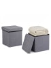 relaxdays Faltbarer Sitzhocker in Dunkelgrau - (B)38 x (H)38 x (T)38 cm