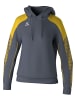 erima Damen Kapuzensweat in slate grey/gelb