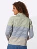 WITT WEIDEN Sweatshirt in khaki-rauchblau-gestreift