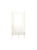 Beliani Himmelbett ARTONNE in Beige - (W) 96 x (H) 193 x (L) 207 cm