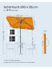SONGMICS Sonnenschirm Sheld in Orange - (D)200 x (H)125 cm