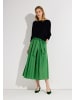More & More weit ausgestellter Midirock in green