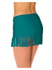 Aquarti Aquarti Damen Bikinihose mit Rock Seitliche Raffung in grün