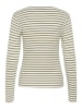 Kaffe Langarm-Shirt KAliddy Regular fit in Chalk W. Aloe Stripe