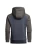 Amaci&Sons Kapuzenpullover mit Kontrast FONTANA in Blau/Anthrazit