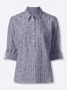 WITT WEIDEN Baumwoll-Bluse in marine-gestreift