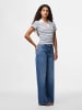 Pieces Wide Fit Jeans in Medium Blue Denim