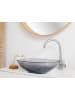 Beliani Waschbecken MOENGO in Transparent/Schwarz - (W) 54 x (H) 15 x (L) 36 cm