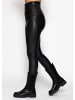 SASSYCLASSY Thermo High-Rise Biker-Leggings in Lederoptik in Schwarz