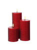 Uyuni Uyuni LED Kerze PIA Rustik-Optik Echtwachs Timer H: 15cm in rot