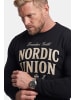 Men Plus Kurzarm T-Shirt in schwarz