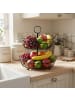 relaxdays Obst Etagere in Schwarz - (H)30 x Ø 31 cm