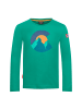 Trollkids Langarm-Shirt Halsafjord (GOTS) in sea green