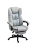Vinsetto Bürostuhl mit Massagefunktion-68,5B x 68,5T x 113-121H cm-Hellgrau