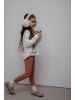 Coccodrillo Gerippte Leggings mit langem Hosenbein in beige