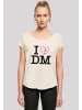 F4NT4STIC Long Cut T-Shirt Danger Mouse I Love DM in Whitesand