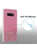 cadorabo Hülle für Samsung Galaxy S10e Glitter in Rosa mit Glitter