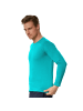tectake Einfarbiges Langarm-Shirt für Männer, türkis