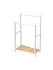 relaxdays Handtuchständer in Natur/ Weiß - (B)42 x (H)80 x (T)24 cm