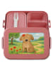 Mr. & Mrs. Panda Bento Lunchbox Hund Dame Design ohne Spruch in Rot Pastell