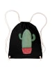 Mr. & Mrs. Panda Beutel Rucksack Kaktus Wut ohne Spruch in Schwarz