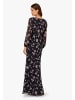 Adrianna Papell Langes Kleid Print Chiffon Long Dress in Navy/Blush