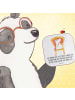 Mr. & Mrs. Panda Glasuntersetzer Einhorn Prinzessin mit Spruch in Weiß