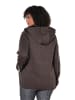 Ulla Popken Sweatjacke in dunkles taupe