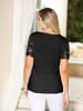 Sieh an! Spitzenshirt in schwarz