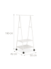 relaxdays Kleiderständer in Weiß - (B)55 x (H)160 x (T)42 cm