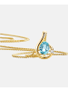 Diamant L'éternel Halskette mit Anhänger aus 585 Gelbgold mit 0.91 Karat Diamant mit Topas