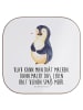 Mr. & Mrs. Panda Untersetzer Glas Pinguin Diät mit Spruch in Weiß