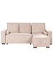 Beliani Schlafsofa EDANE in Beige/Schwarz - (W) 232 x (H) 94 x (L) 150 cm