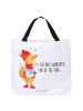 Mr. & Mrs. Panda Strandtasche Fuchs Sänger mit Spruch in Weiß