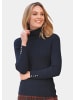 GOLDNER Kurzgröße:  Eleganter Rollkragenpullover in nachtblau