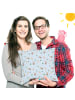Mr. & Mrs. Panda 40x40 Kissen Otter Muschel ohne Spruch in Blau