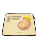 Mr. & Mrs. Panda Laptop Tasche Igel Beten mit Spruch in Gelb Pastell