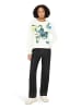 CARTOON Sweatshirt mit Rippbündchen in Patch Cream/Green