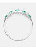 Diamant L'éternel Eternity-Ring aus 375 Weißgold mit Diamant mit Smaragd