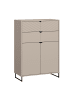 Feldmann-Wohnen Highboard Caseres Kaschmir | schwarz 80 / 38 / 113cm