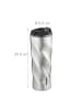 relaxdays Thermobecher in Silber/ Schwarz - 500 ml