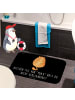 Mr. & Mrs. Panda Badeteppich Katze Mittelfinger mit Spruch in Schwarz