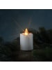 MARELIDA LED Grabkerze Grablicht mit Lichtsensor flackernd H: 9,5cm in weiß