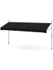 COSTWAY Klemmmarkise ohne Bohren 400 cm in Schwarz