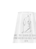 Mr. & Mrs. Panda Weißwein Glas Hund Liebe mit Spruch in Transparent