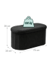 relaxdays Sitzbank in Schwarz - (B)76 x (H)38 x (T)38 cm